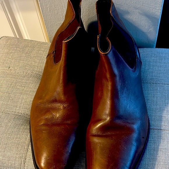Bar III Men's Tan Leather Ankle Boots - Picture 1 of 4